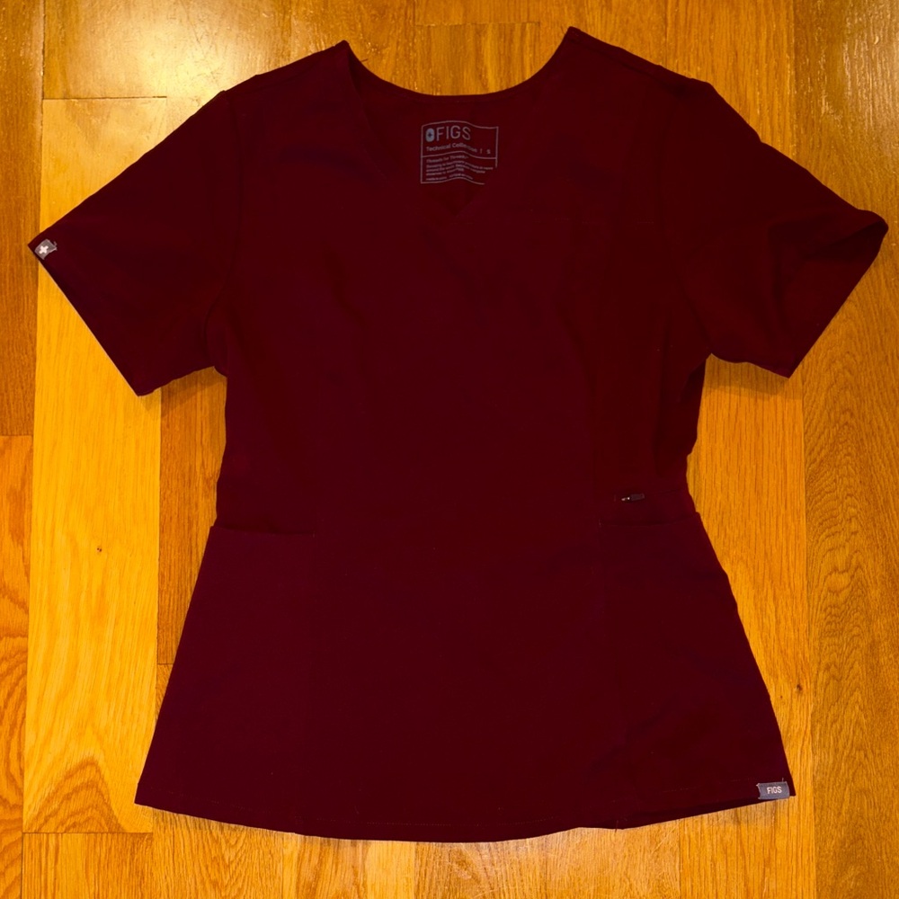 Maroon Figs Scrub Top